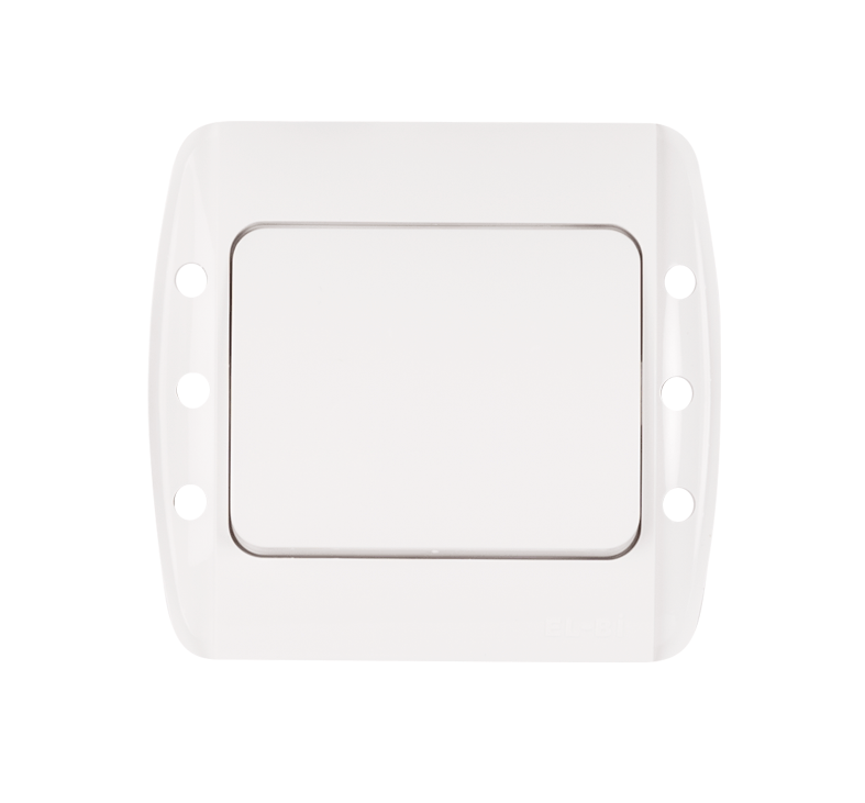 Intrerupator simplu incastrat Elbi Zirve 10A, EL0000039, alb - Prompt Service