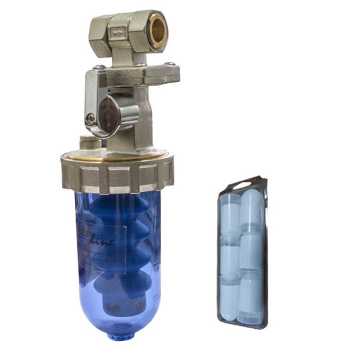 Filtru anticalcar orizontal cu 6 rezerve, Everline 1/2 EVP-WDH12C6