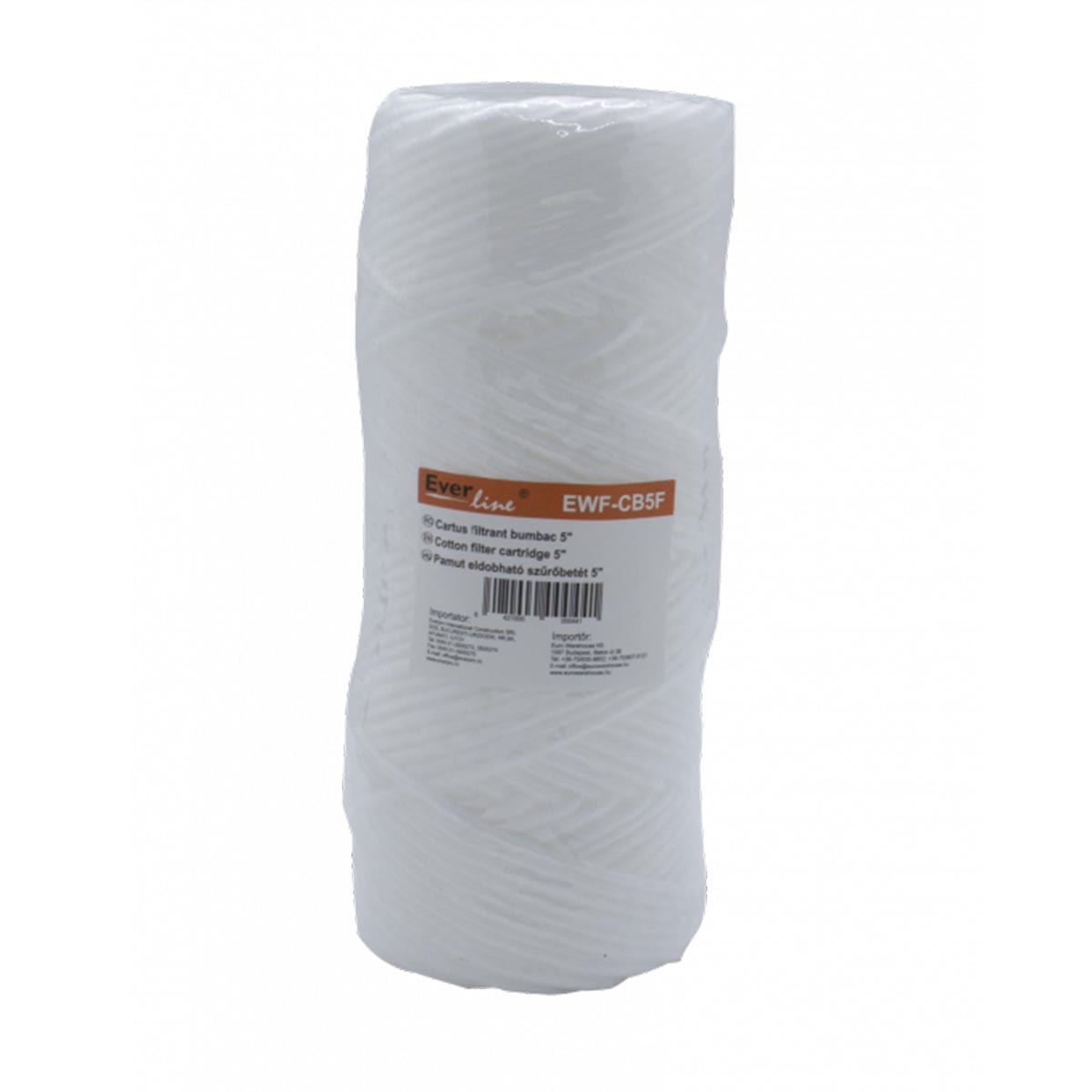 Cartus filtrant din bumbac, lungime 5" Everline, EWF-CB5F - Prompt Service