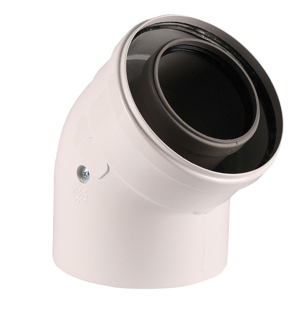 Cot prelungire evacuare centrala termica condensare ATI 45 grade, PP/ALL, 80 / 125, WBCUR45 - Prompt Service