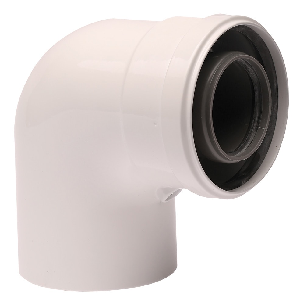 Cot prelungire centrala termica condensare ATI 90 grade, PP/ALL, diametru 60 / 100, WBCUR61090 - Prompt Service