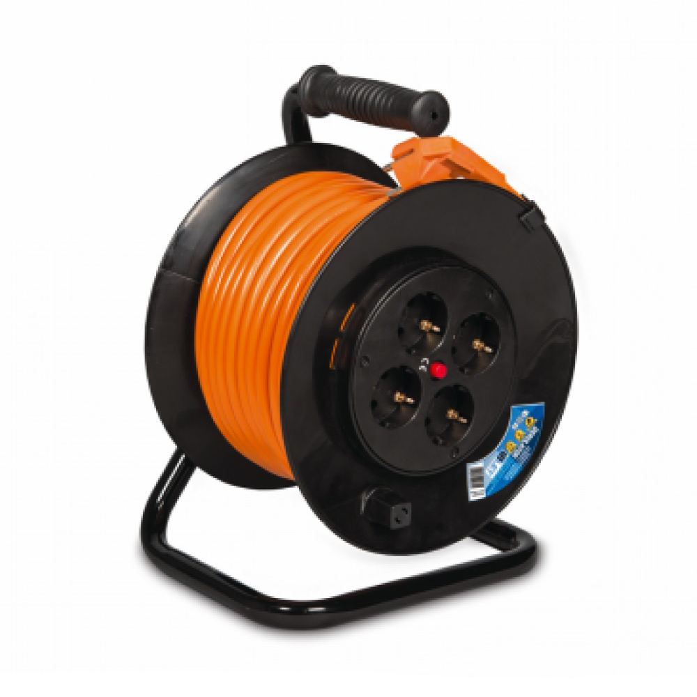Prelungitor cu tambur 40 m, 4 prize, 3x1.5, Inlet - Prompt Service