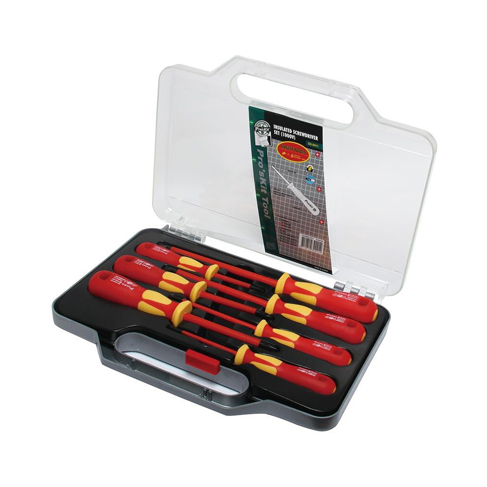 Set surubelnite VDE, 7 buc, Pro's kit, SD-8012, pentru electricieni 1000V