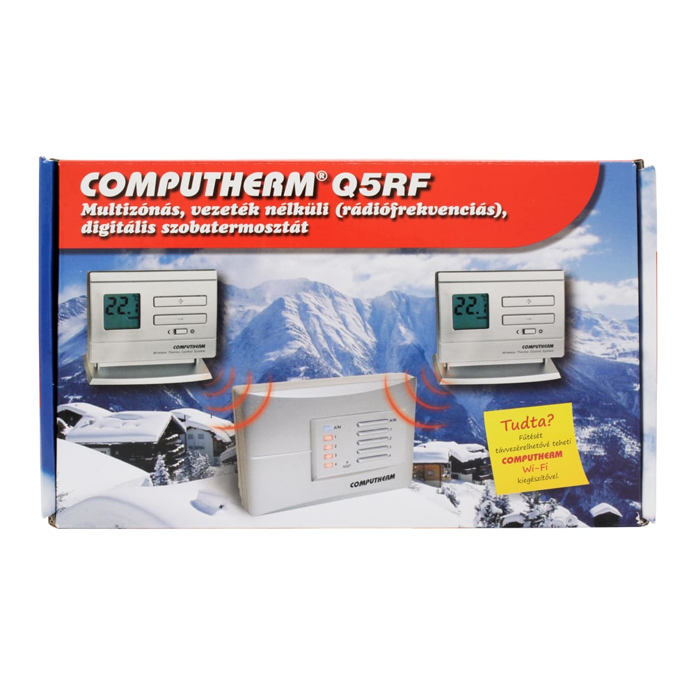 Termostat centrala termica Computherm Q5RF wireless (fara fir), neprogramabil, pana la 4 zone - Prompt Service
