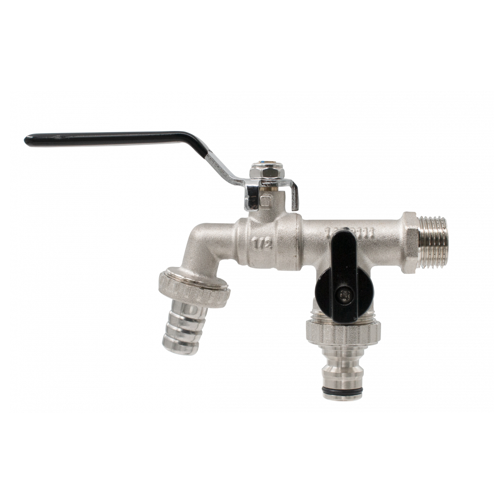 Robinet dublu serviciu cu doua iesiri, 1/2", Everline, RB-RA12D