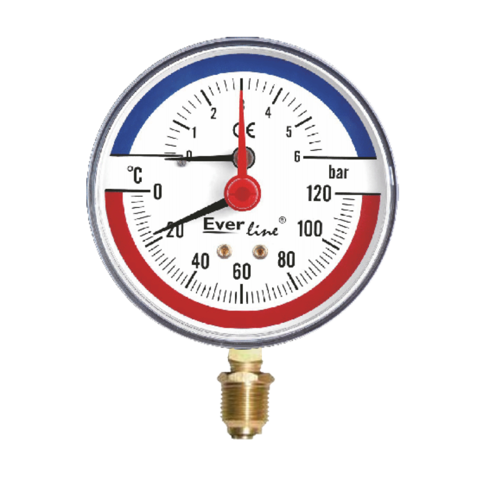 Termomanometru 6 bar Everline, vertical - Prompt Service