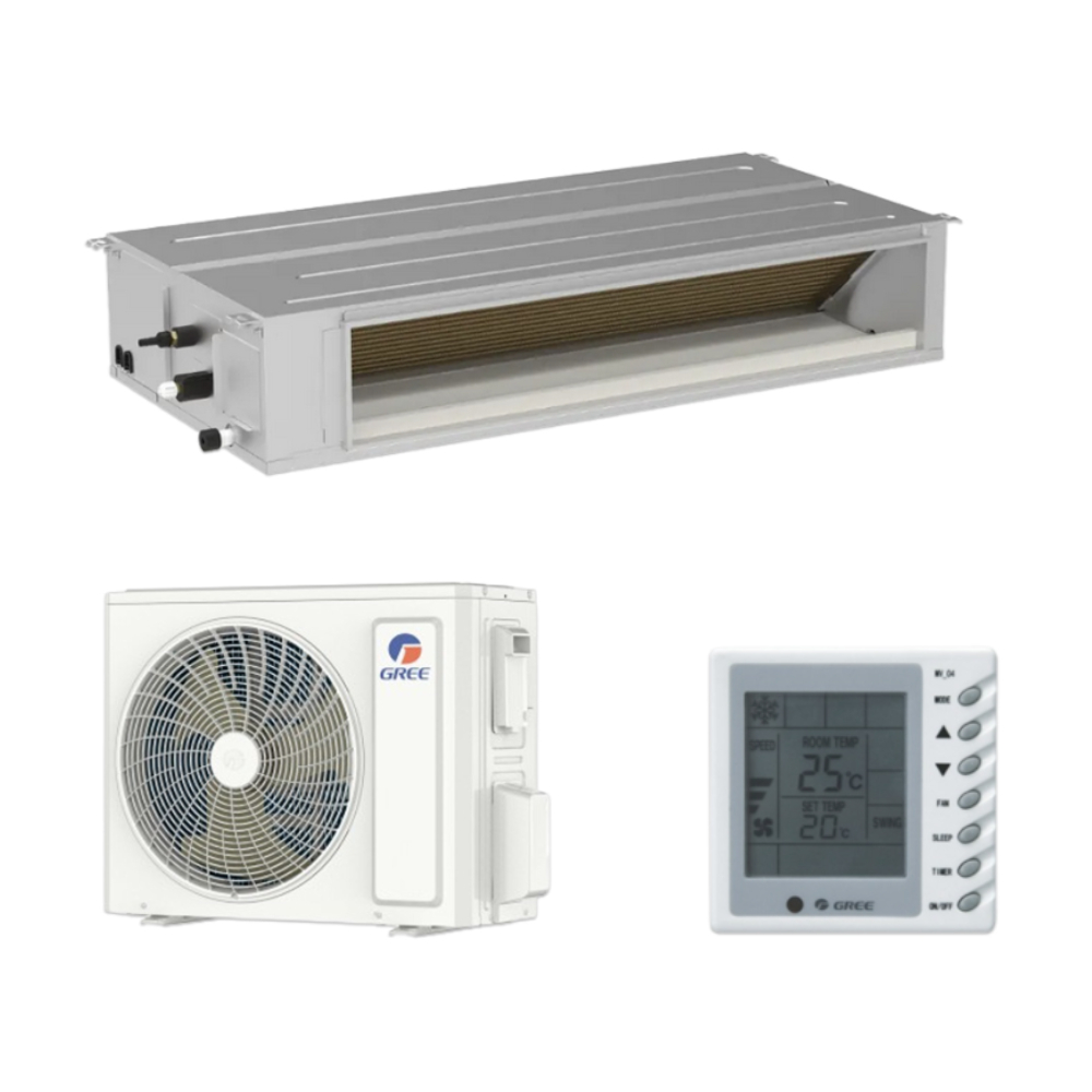Aparat de aer conditionat duct Gree 18000 BTU, freon R32, Autorestart, Turbo, Sleep, A++ - Prompt Service