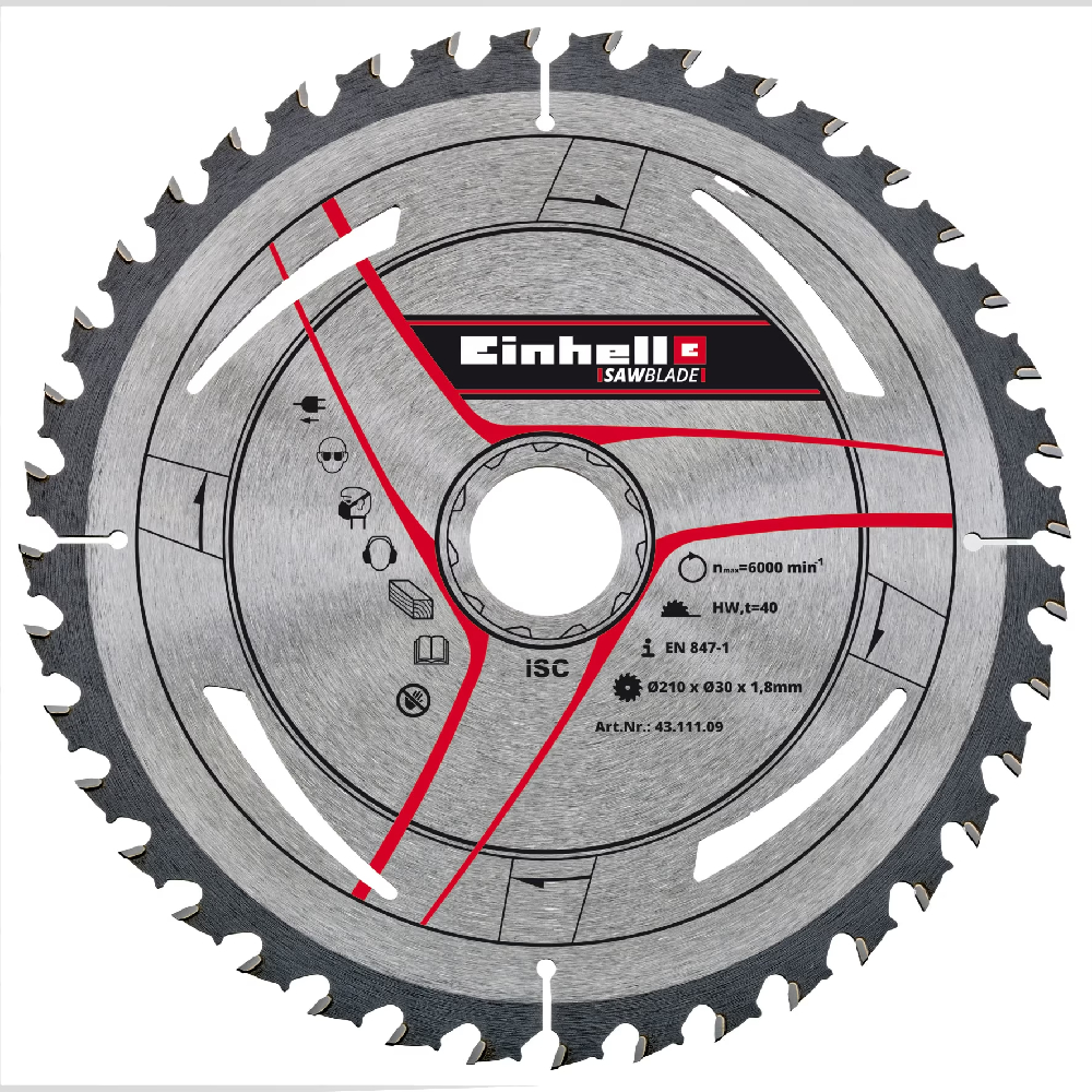 Disc fierastrau circular, 210x30x1.8 mm, Z = 40 Einhell  - 4311109