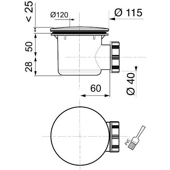 Sifon cadita Wirquin Tourbillion D50, 30950092 - imagine 2