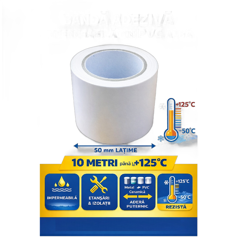 Banda izolatoare Venteurope LM PVC 50mmx10m, 110 micron