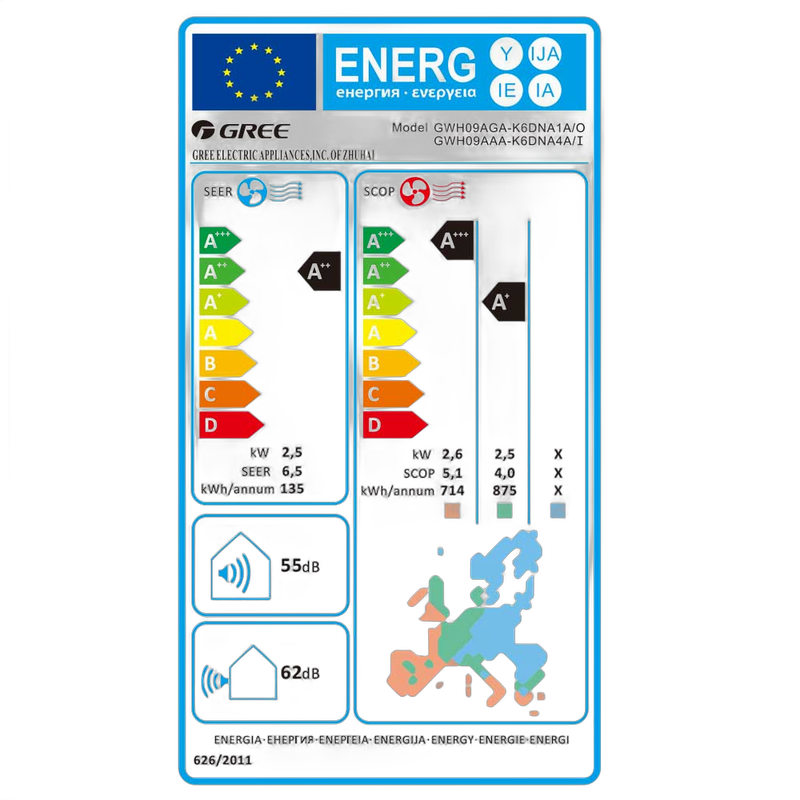 Aparat aer conditionat Gree Bora A4 9000 BTU, A++, Control WiFi, Kit instalare inclus - imagine 3