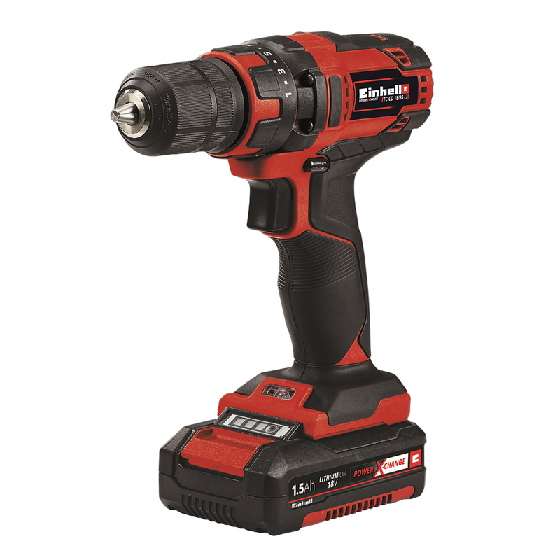 Masina de gaurit si insurubat Einhell, PXC TC-CD 18/35 Li, 21 trepte, incarcare rapida, acumulator inclus - imagine principală