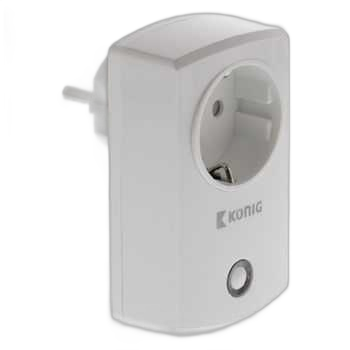 Priza inteligenta de alimentare ON/OFF, Schuko alb, Konig - imagine 2