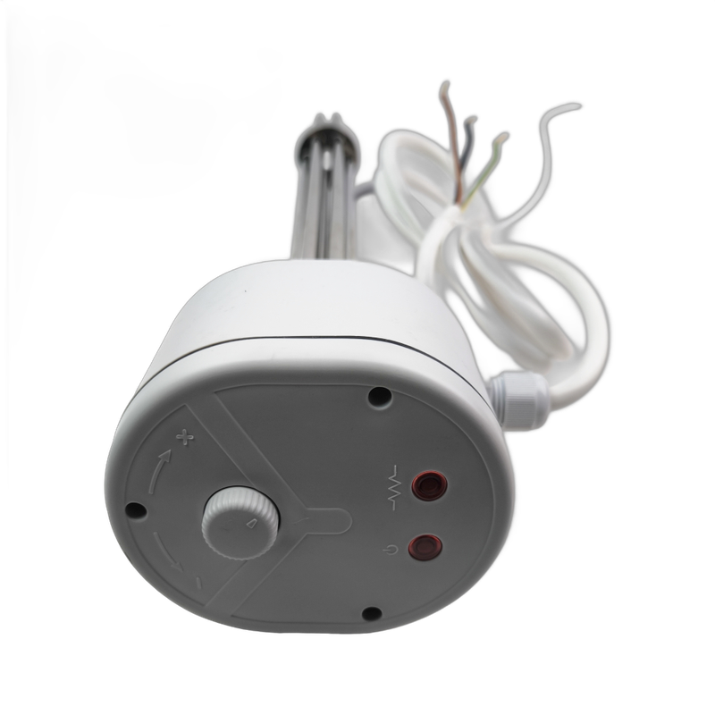 Rezistenta electrica cu termostat Unival, racord 1 1/2", capacitate 9000 W, alimentare 400V - poza fata