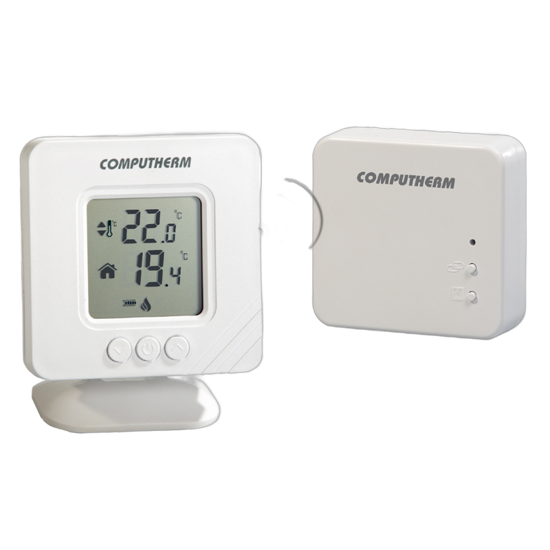 Termostat centrala termica Computherm T32RF wireless (fara fir), display mare, alb - imagine principală