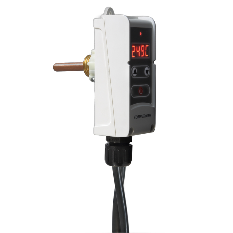 Termostat digital cu senzor imersie Computherm WRP-100GE, Control pompa circulatie, Functie anti-inghet, Anti-blocare - imagine principală