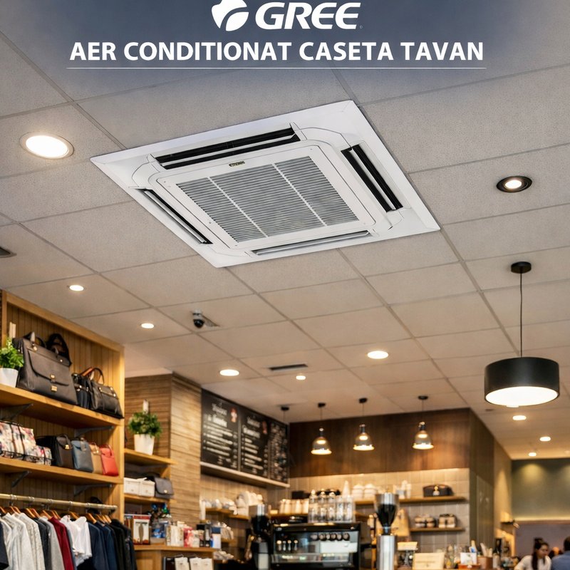 Aer conditionat tip caseta Gree GUD50T1/A1-S - GUD50W1/NhA-S, 18000 BTU